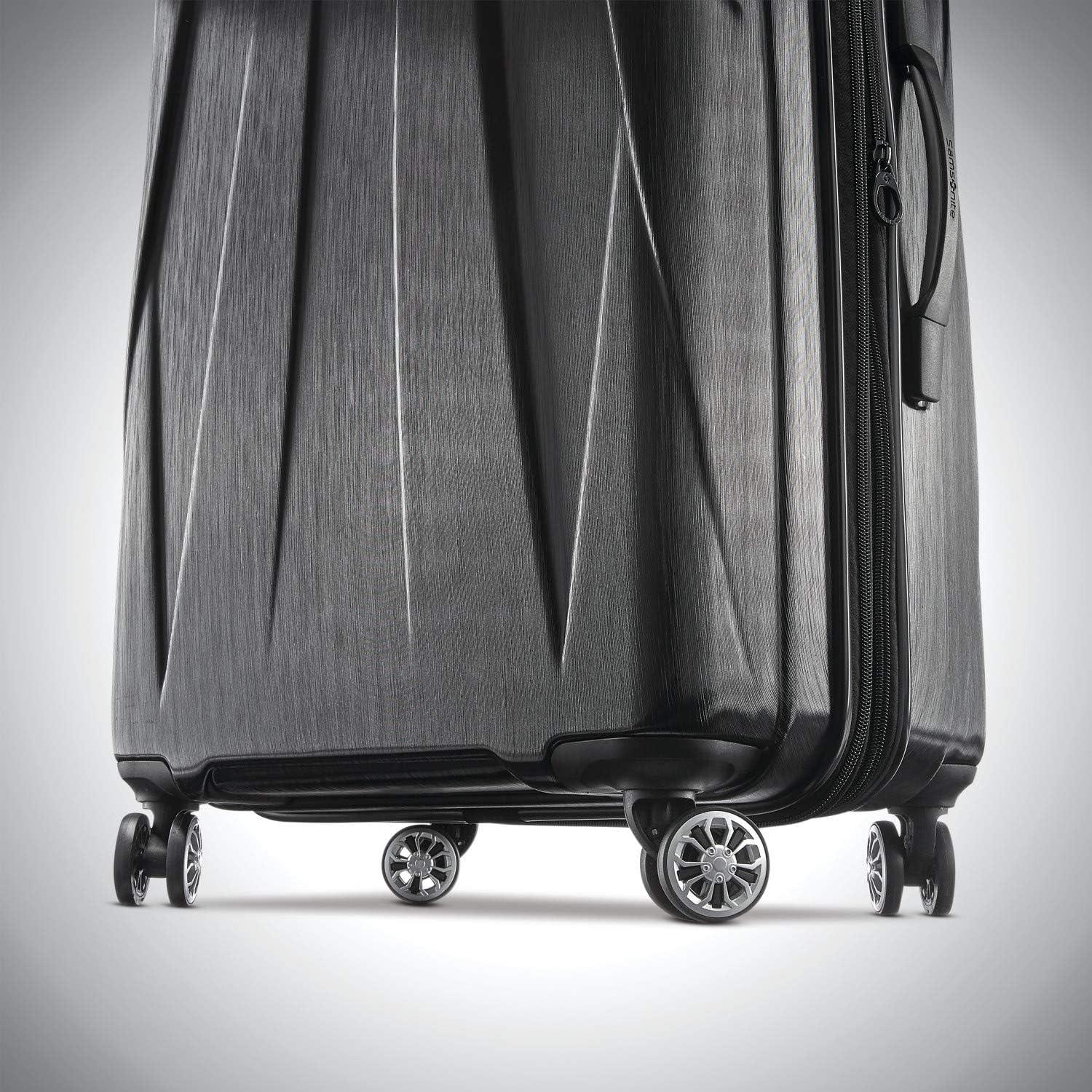imageSamsonite Centric 2 Hardside Expandable Luggage with Spinner Wheels Silver CarryOn 20InchBlack