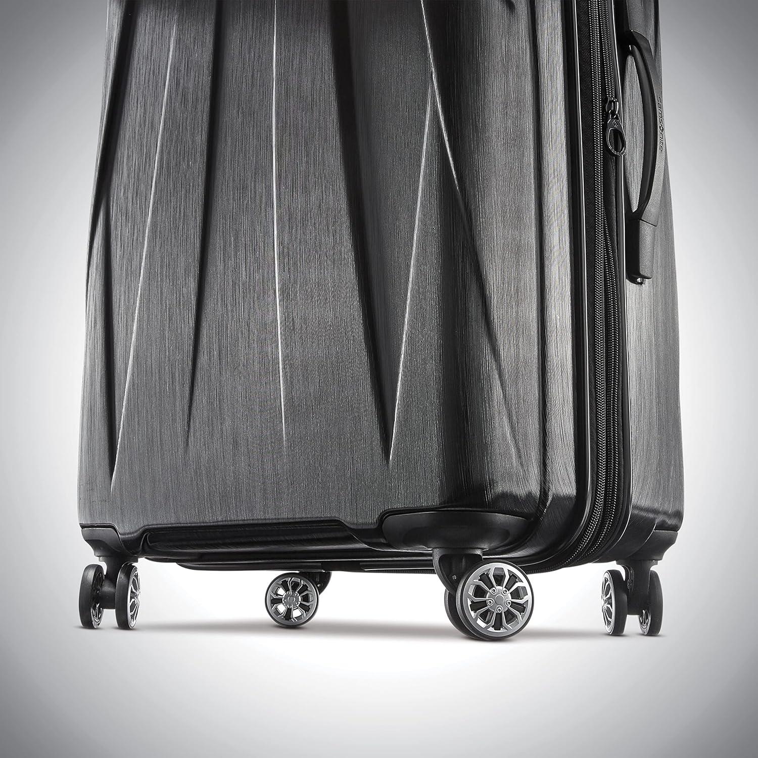 imageSamsonite Centric 2 Hardside Expandable Luggage with Spinner Wheels Silver CarryOn 20InchBlack