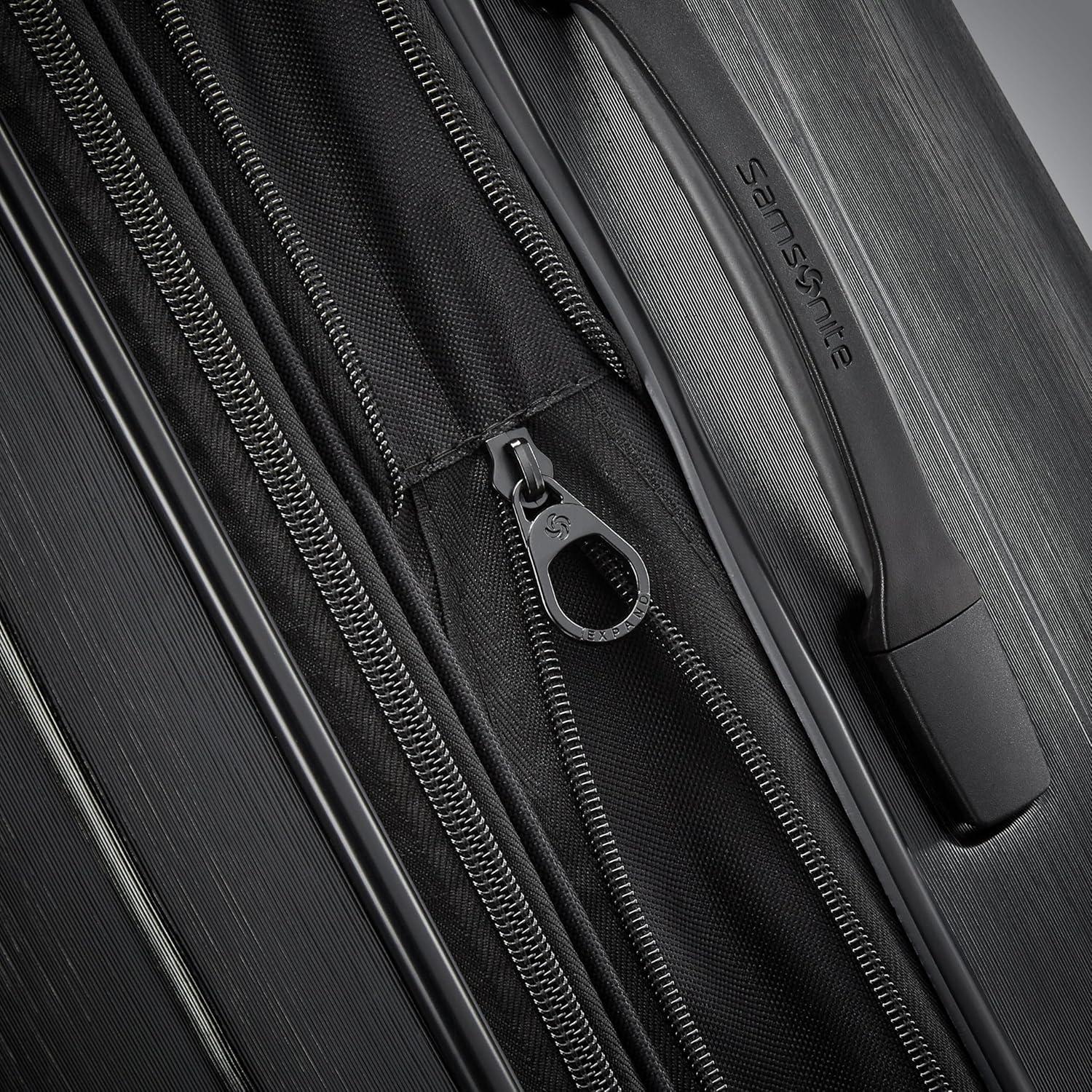 imageSamsonite Centric 2 Hardside Expandable Luggage with Spinner Wheels Silver CarryOn 20InchBlack