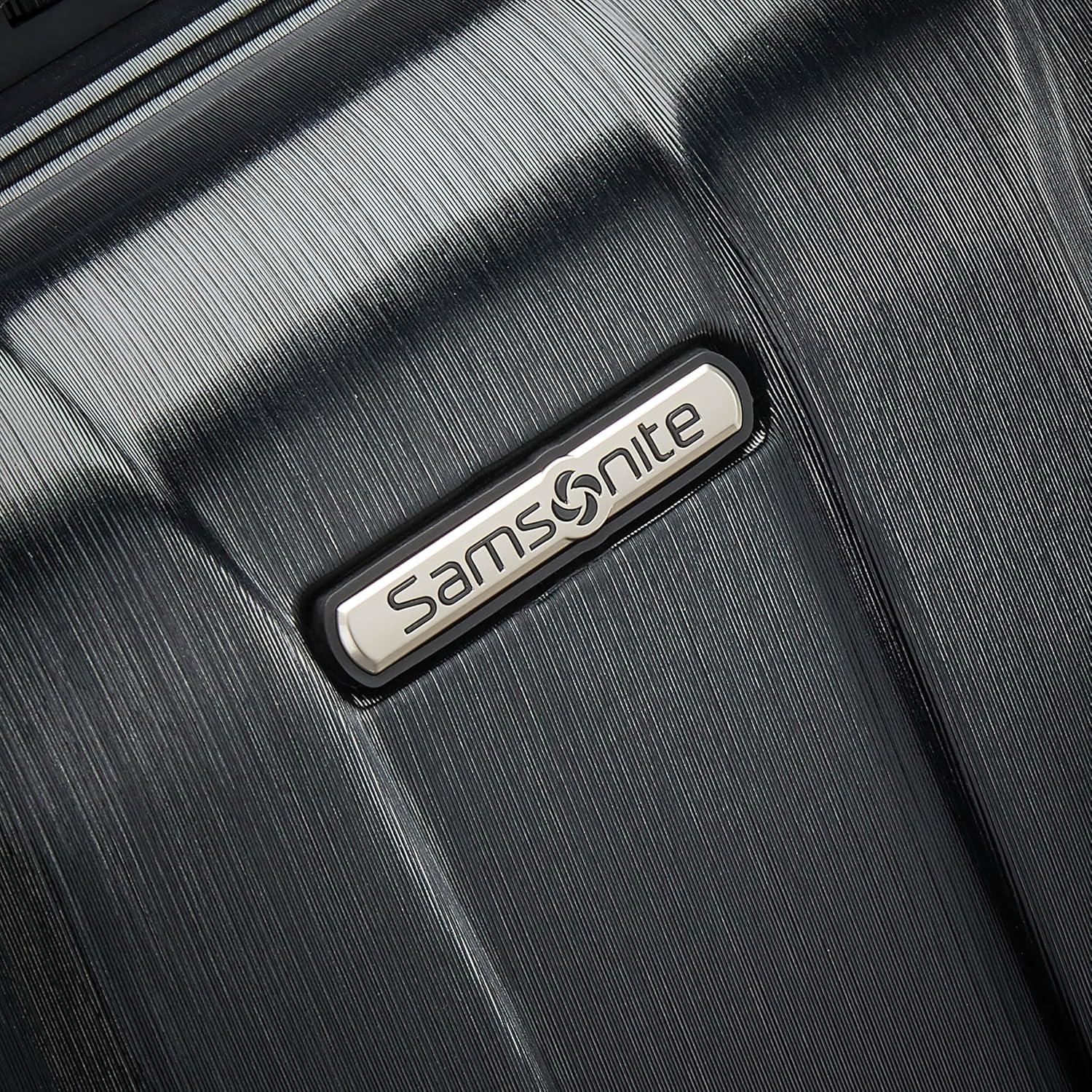 imageSamsonite Centric 2 Hardside Expandable Luggage with Spinner Wheels Silver CarryOn 20InchBlack