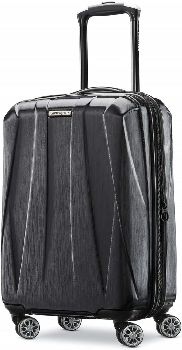 imageSamsonite Centric 2 Hardside Expandable Luggage with Spinner Wheels Silver CarryOn 20InchBlack