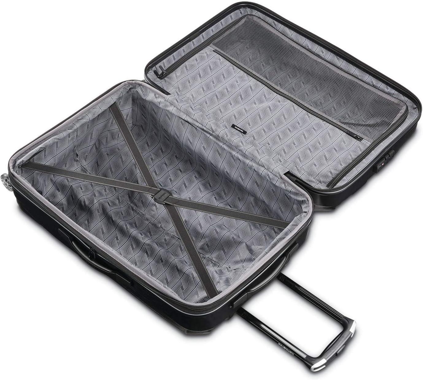 imageSamsonite Centric 2 Hardside Expandable Luggage with Spinner Wheels Silver CarryOn 20InchBlack