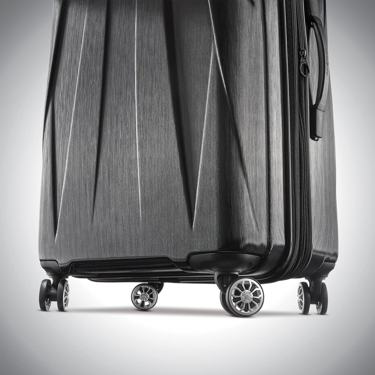 imageSamsonite Centric 2 Hardside Expandable Luggage with Spinner Wheels Silver CarryOn 20InchBlack