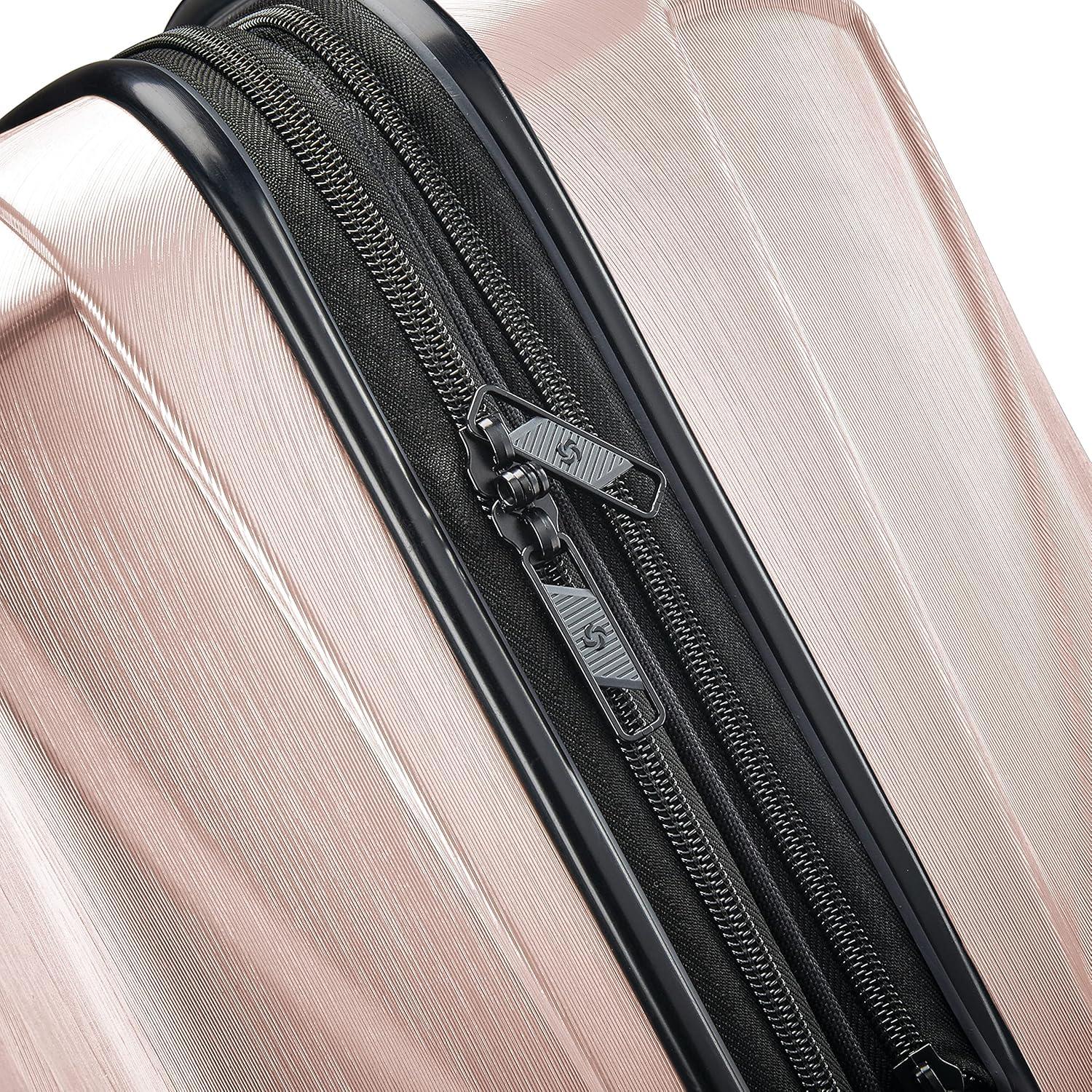 imageSamsonite Centric 2 Hardside Expandable Luggage with Spinner Wheels Silver CarryOn 20InchBlossom Pink
