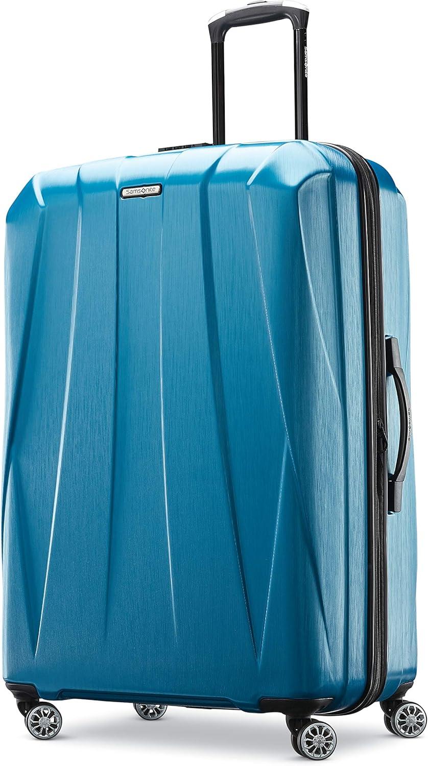 imageSamsonite Centric 2 Hardside Expandable Luggage with Spinner Wheels Silver CarryOn 20InchCaribbean Blue