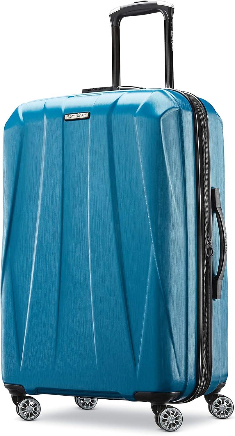 imageSamsonite Centric 2 Hardside Expandable Luggage with Spinner Wheels Silver CarryOn 20InchCaribbean Blue