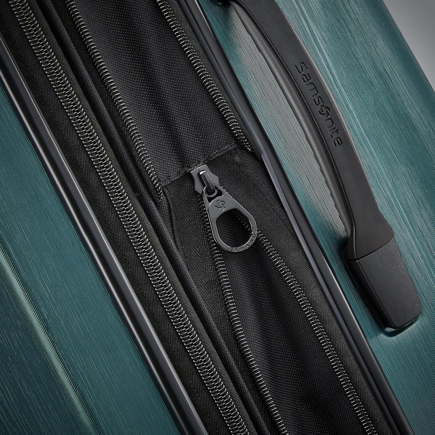 imageSamsonite Centric 2 Hardside Expandable Luggage with Spinner Wheels Silver CarryOn 20InchEmerald Green