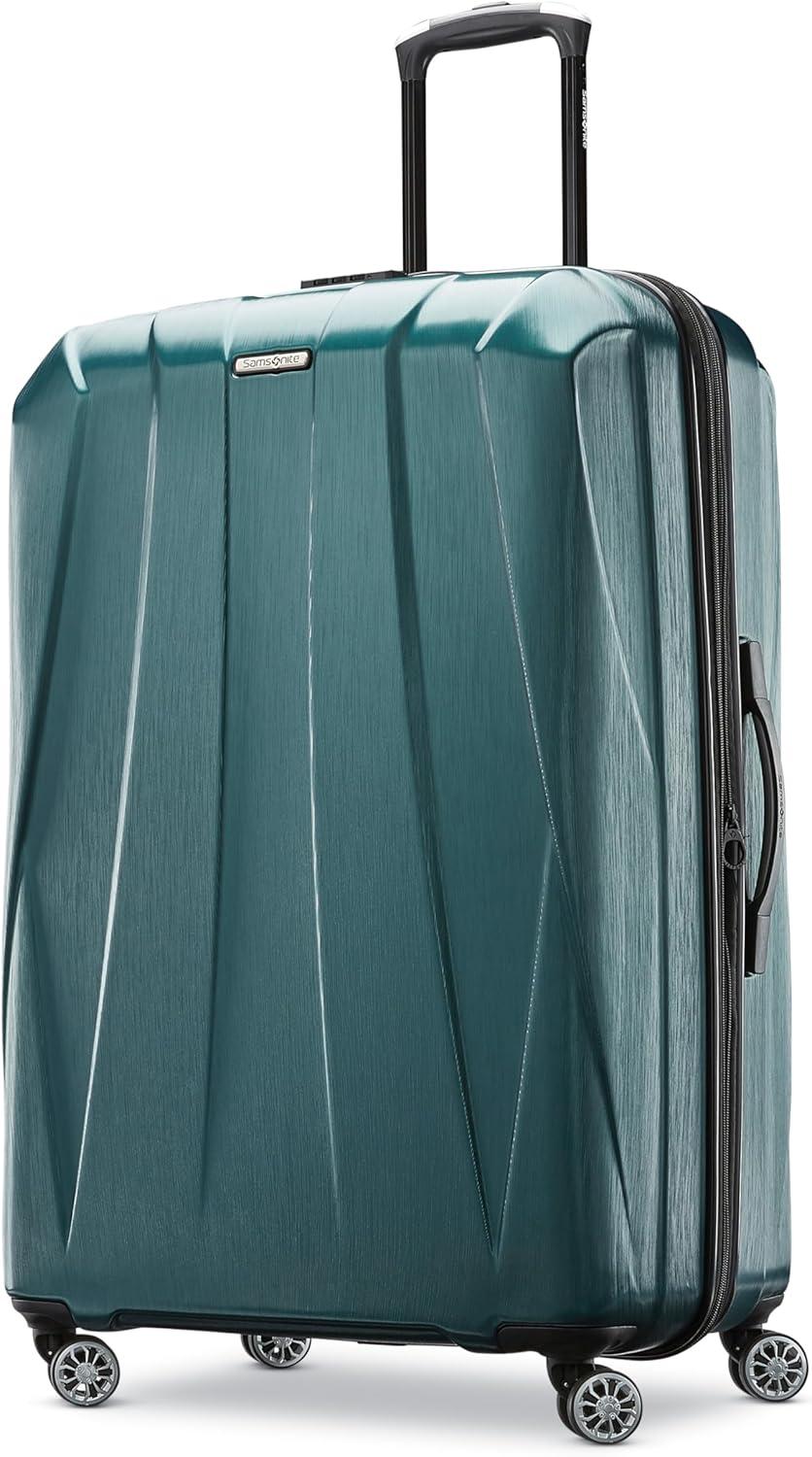 imageSamsonite Centric 2 Hardside Expandable Luggage with Spinner Wheels Silver CarryOn 20InchEmerald Green