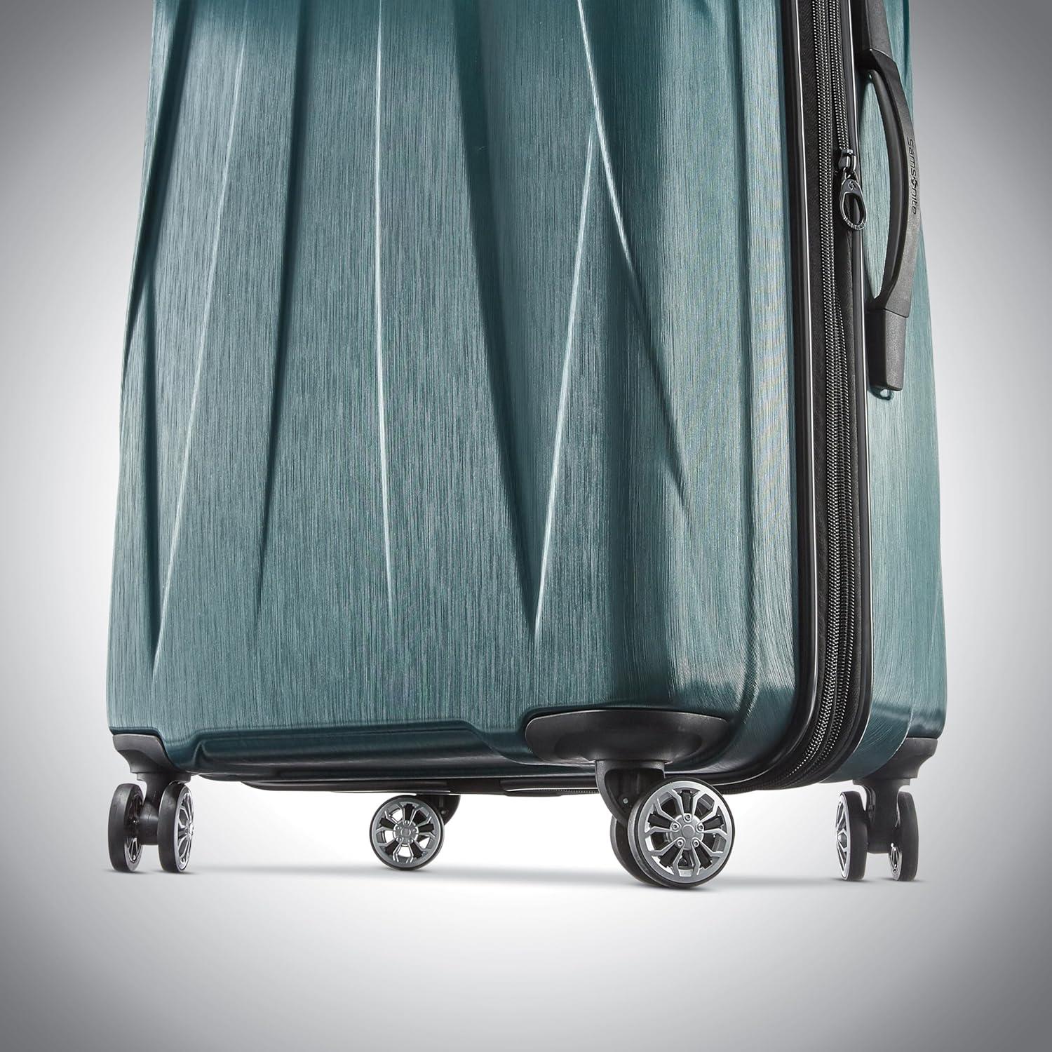 imageSamsonite Centric 2 Hardside Expandable Luggage with Spinner Wheels Silver CarryOn 20InchEmerald Green