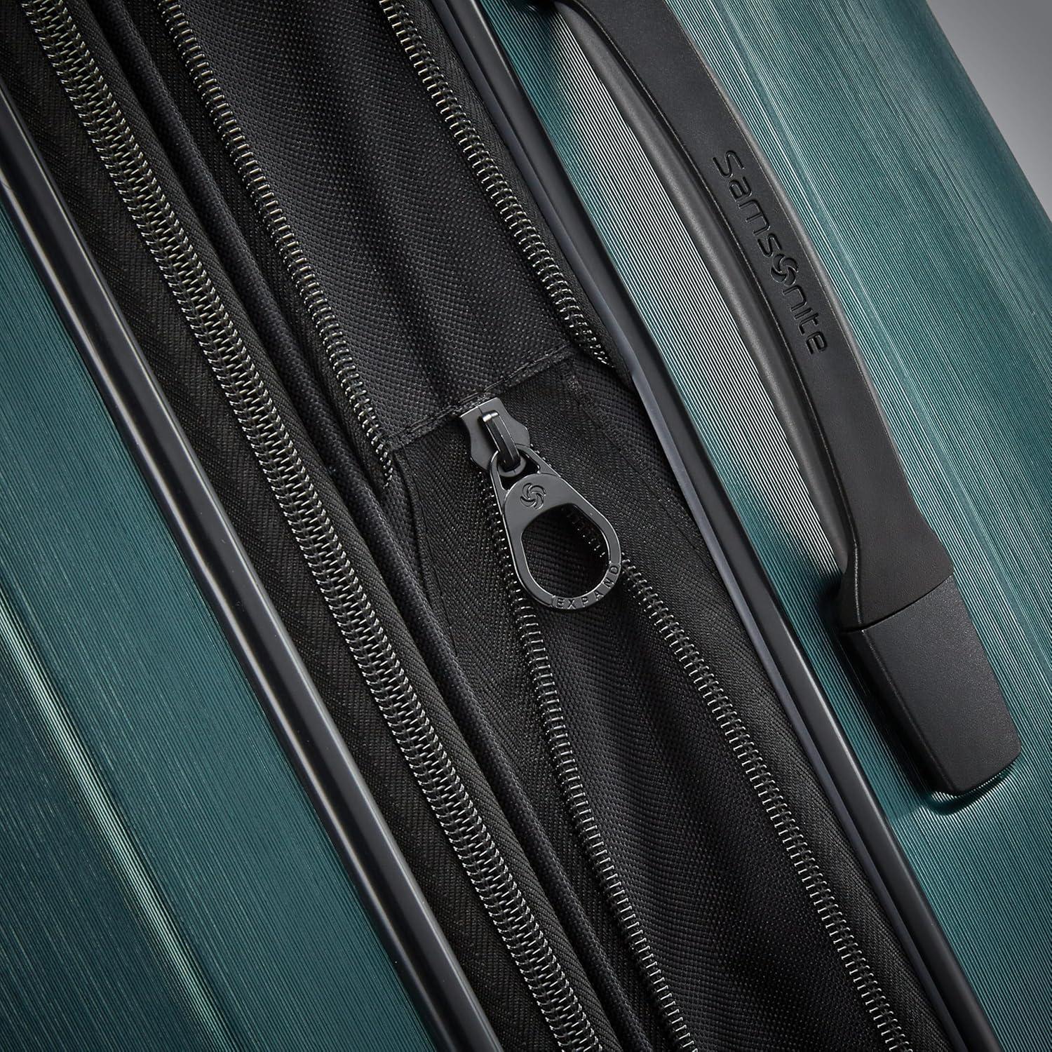 imageSamsonite Centric 2 Hardside Expandable Luggage with Spinner Wheels Silver CarryOn 20InchEmerald Green