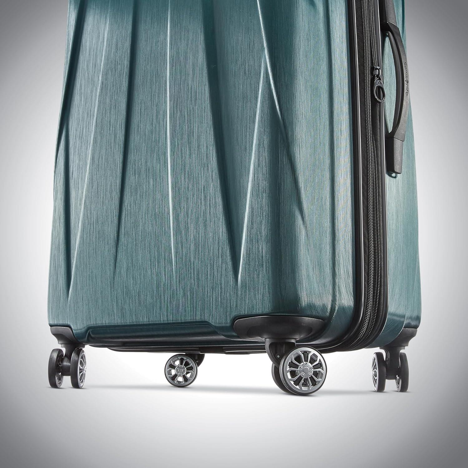 imageSamsonite Centric 2 Hardside Expandable Luggage with Spinner Wheels Silver CarryOn 20InchEmerald Green