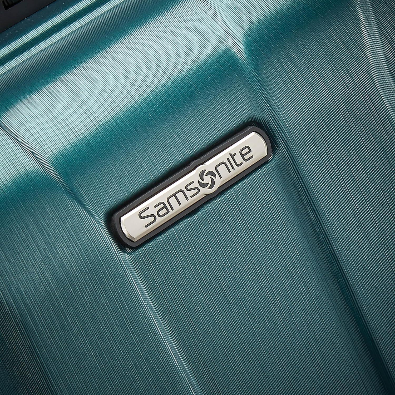 imageSamsonite Centric 2 Hardside Expandable Luggage with Spinner Wheels Silver CarryOn 20InchEmerald Green