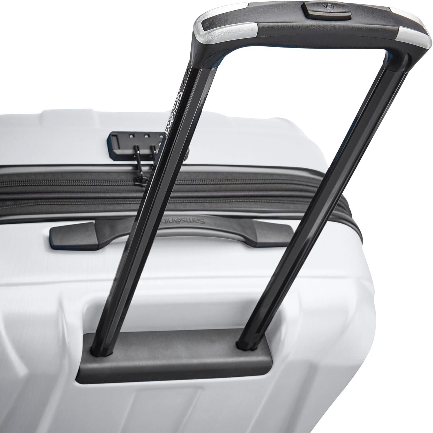 imageSamsonite Centric 2 Hardside Expandable Luggage with Spinner Wheels Silver CarryOn 20InchSnow White
