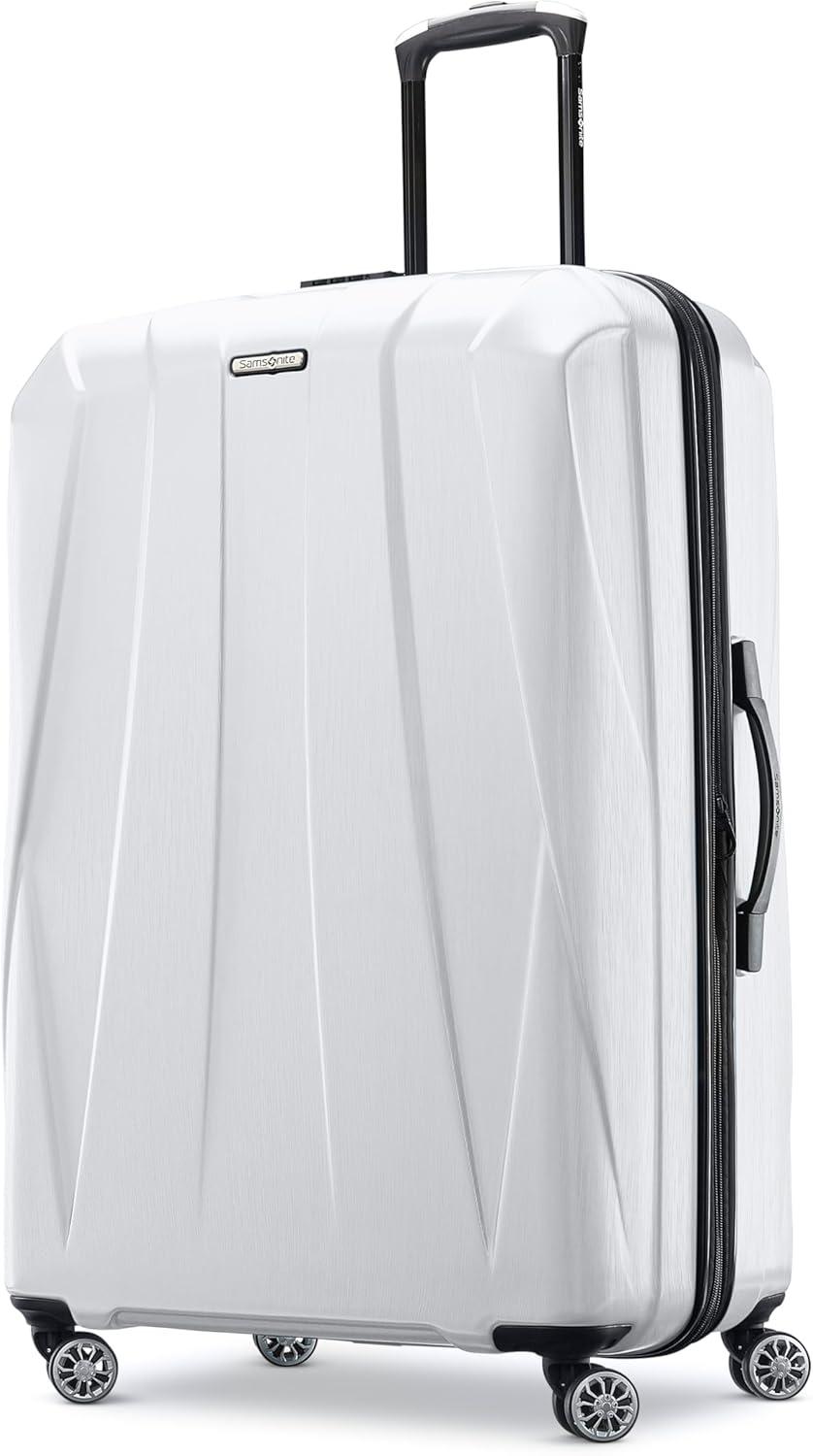imageSamsonite Centric 2 Hardside Expandable Luggage with Spinner Wheels Silver CarryOn 20InchSnow White