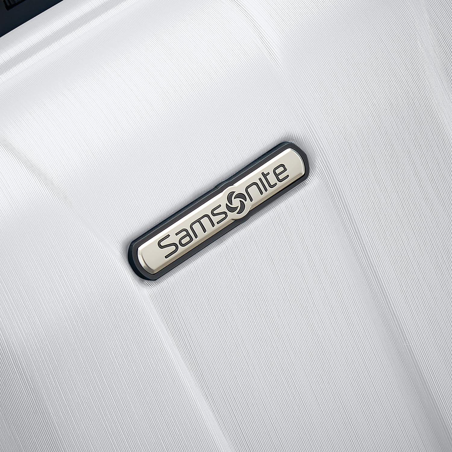 imageSamsonite Centric 2 Hardside Expandable Luggage with Spinner Wheels Silver CarryOn 20InchSnow White