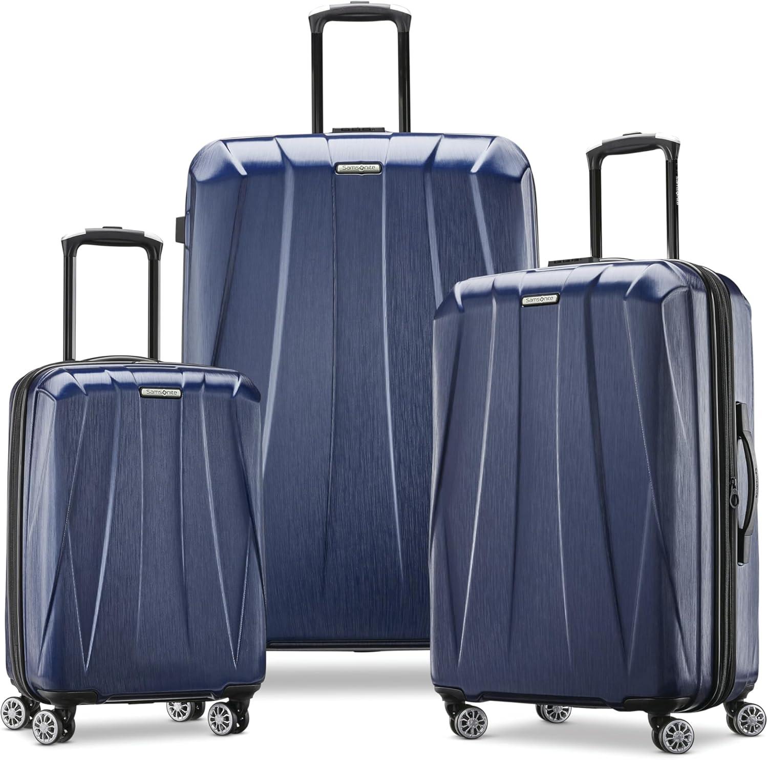imageSamsonite Centric 2 Hardside Expandable Luggage with Spinner Wheels Silver CarryOn 20InchTrue Navy
