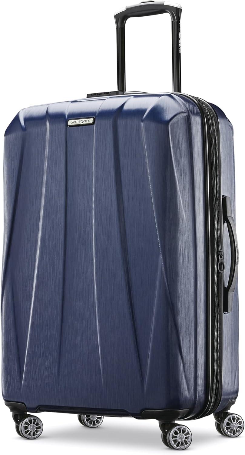 imageSamsonite Centric 2 Hardside Expandable Luggage with Spinner Wheels Silver CarryOn 20InchTrue Navy
