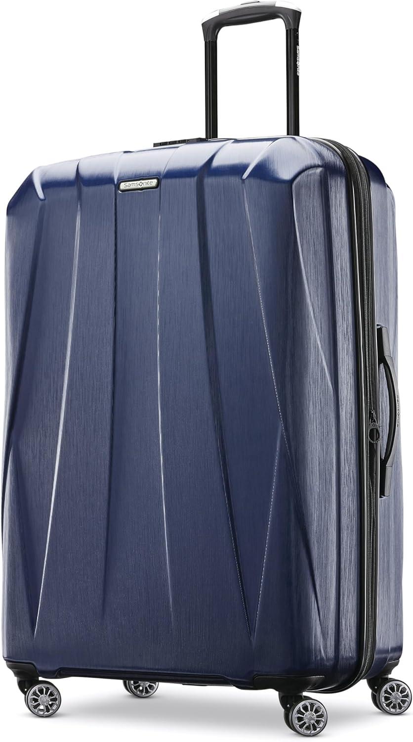 imageSamsonite Centric 2 Hardside Expandable Luggage with Spinner Wheels Silver CarryOn 20InchTrue Navy