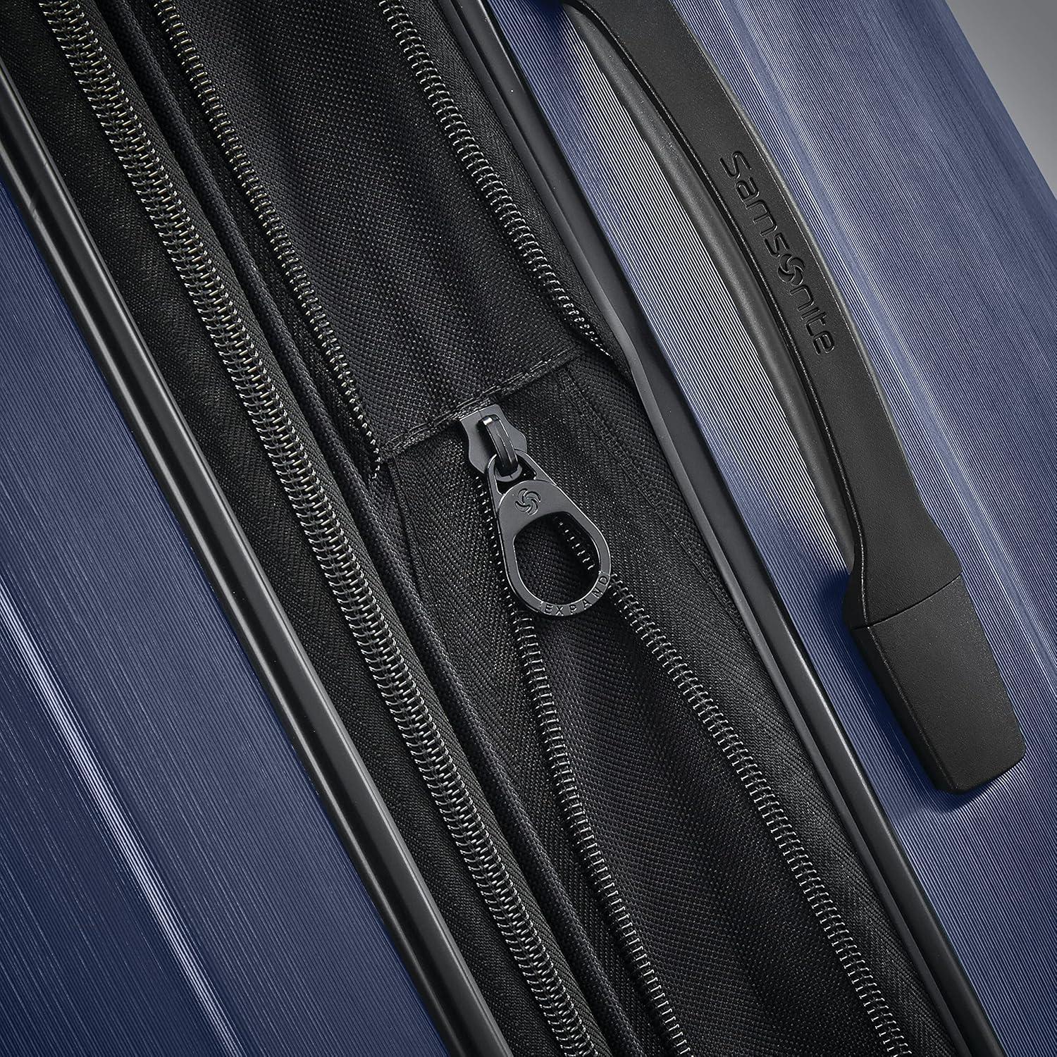 imageSamsonite Centric 2 Hardside Expandable Luggage with Spinner Wheels Silver CarryOn 20InchTrue Navy