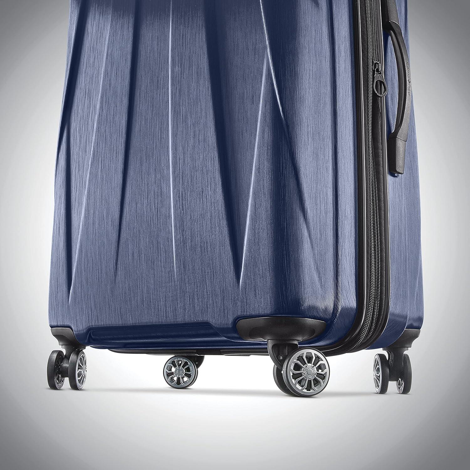 imageSamsonite Centric 2 Hardside Expandable Luggage with Spinner Wheels Silver CarryOn 20InchTrue Navy