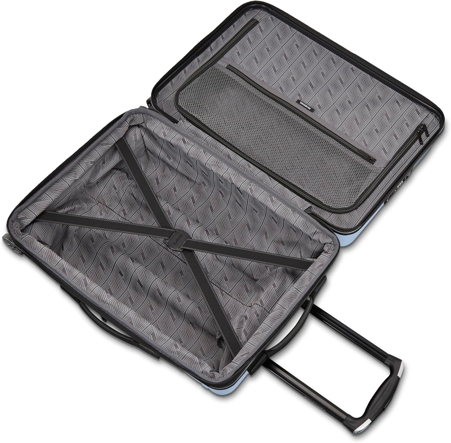 imageSamsonite Omni 2 Hardside Expandable Luggage with Spinner Wheels ICY Lilac 2Piece Set 1928Pale Blue