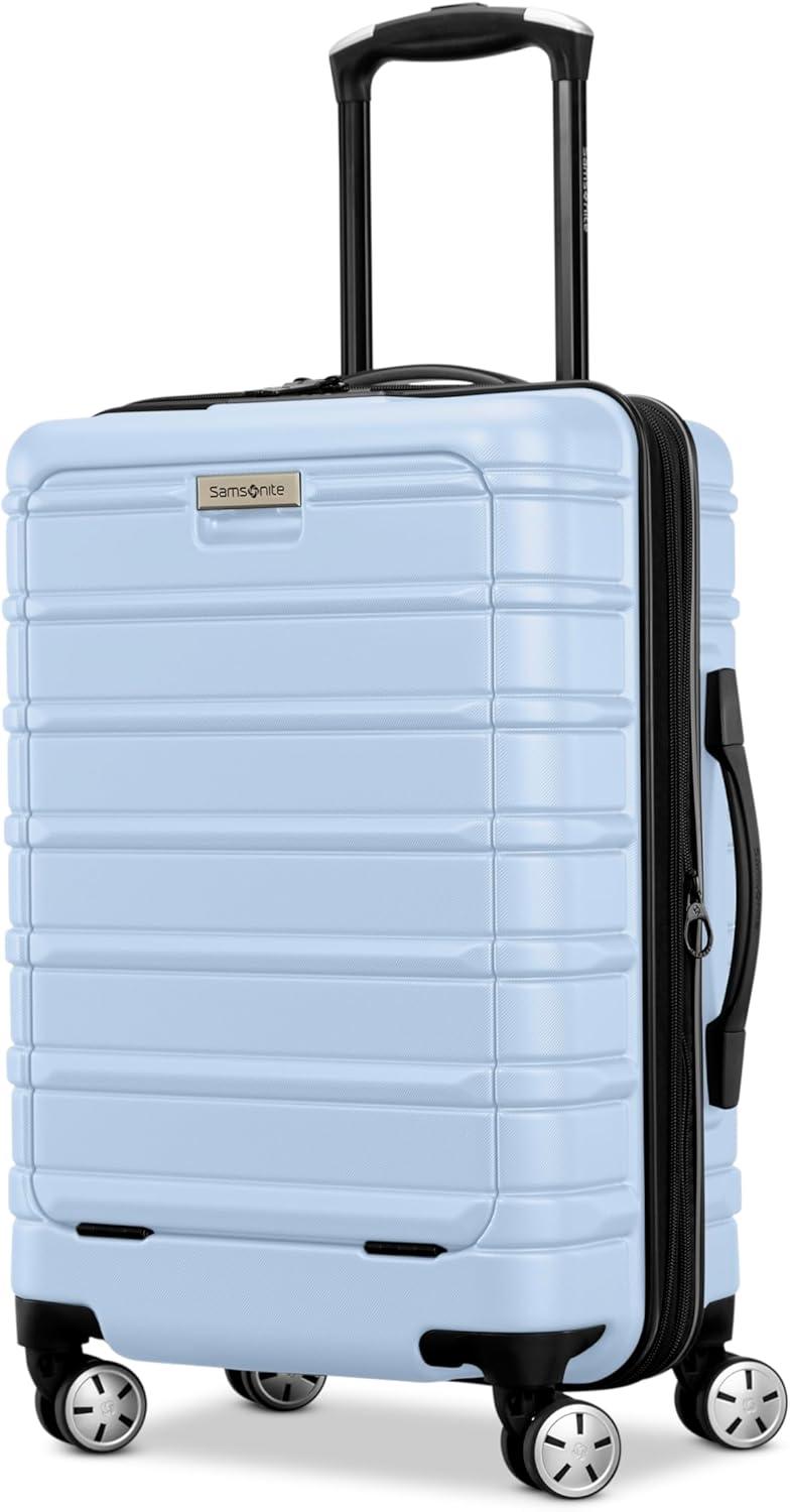 imageSamsonite Omni 2 Hardside Expandable Luggage with Spinner Wheels ICY Lilac 2Piece Set 1928Pale Blue