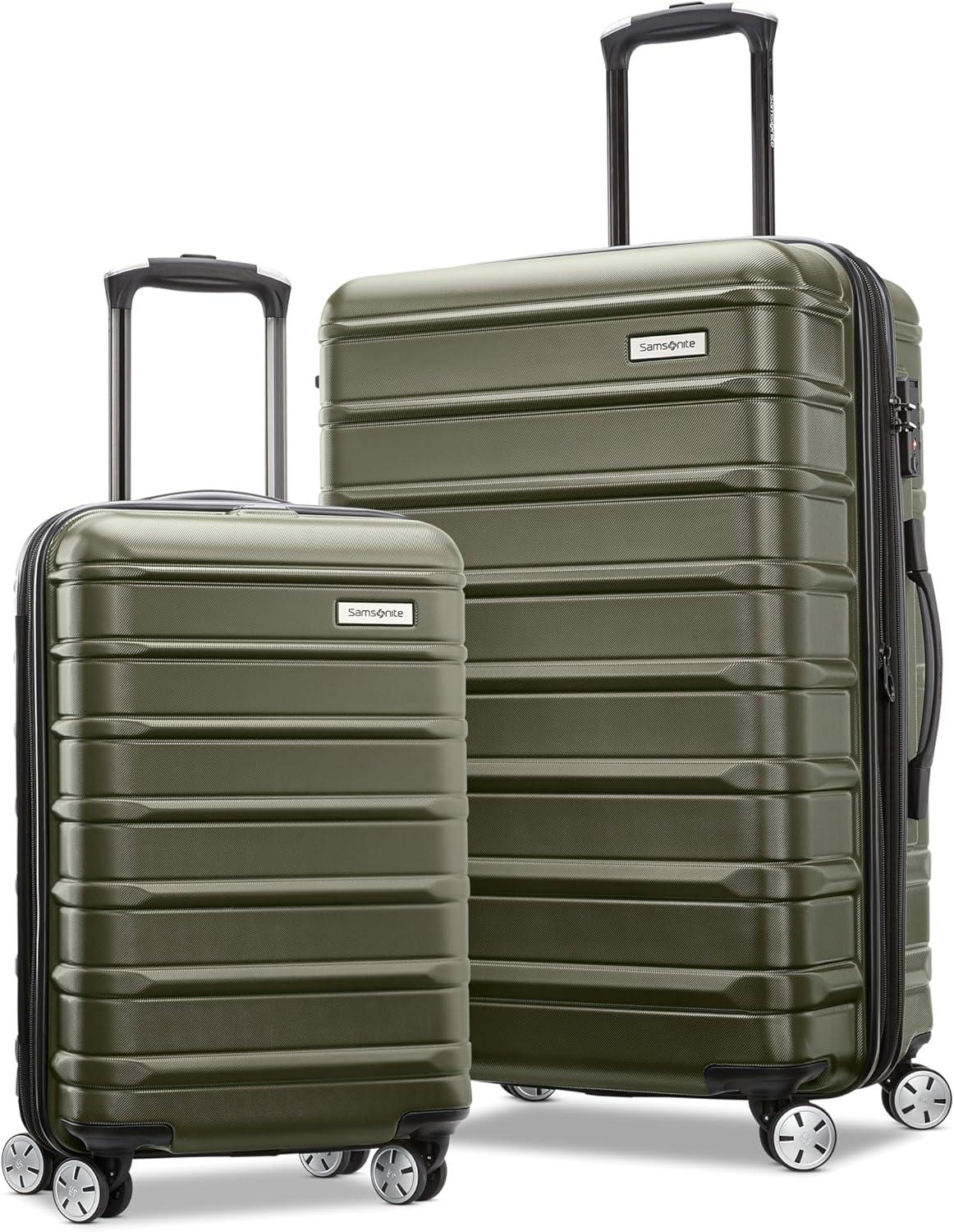 imageSamsonite Omni 2 Hardside Expandable Luggage with Spinner Wheels ICY Lilac 2Piece Set 1928Vita Olive