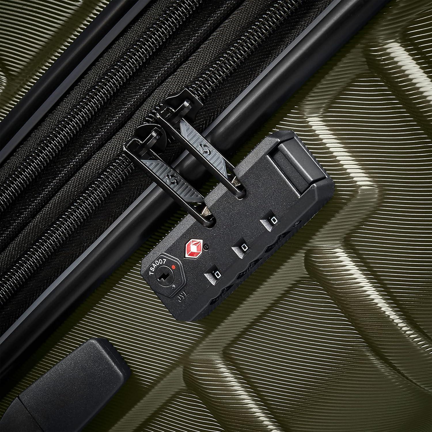 imageSamsonite Omni 2 Hardside Expandable Luggage with Spinner Wheels ICY Lilac 2Piece Set 1928Vita Olive