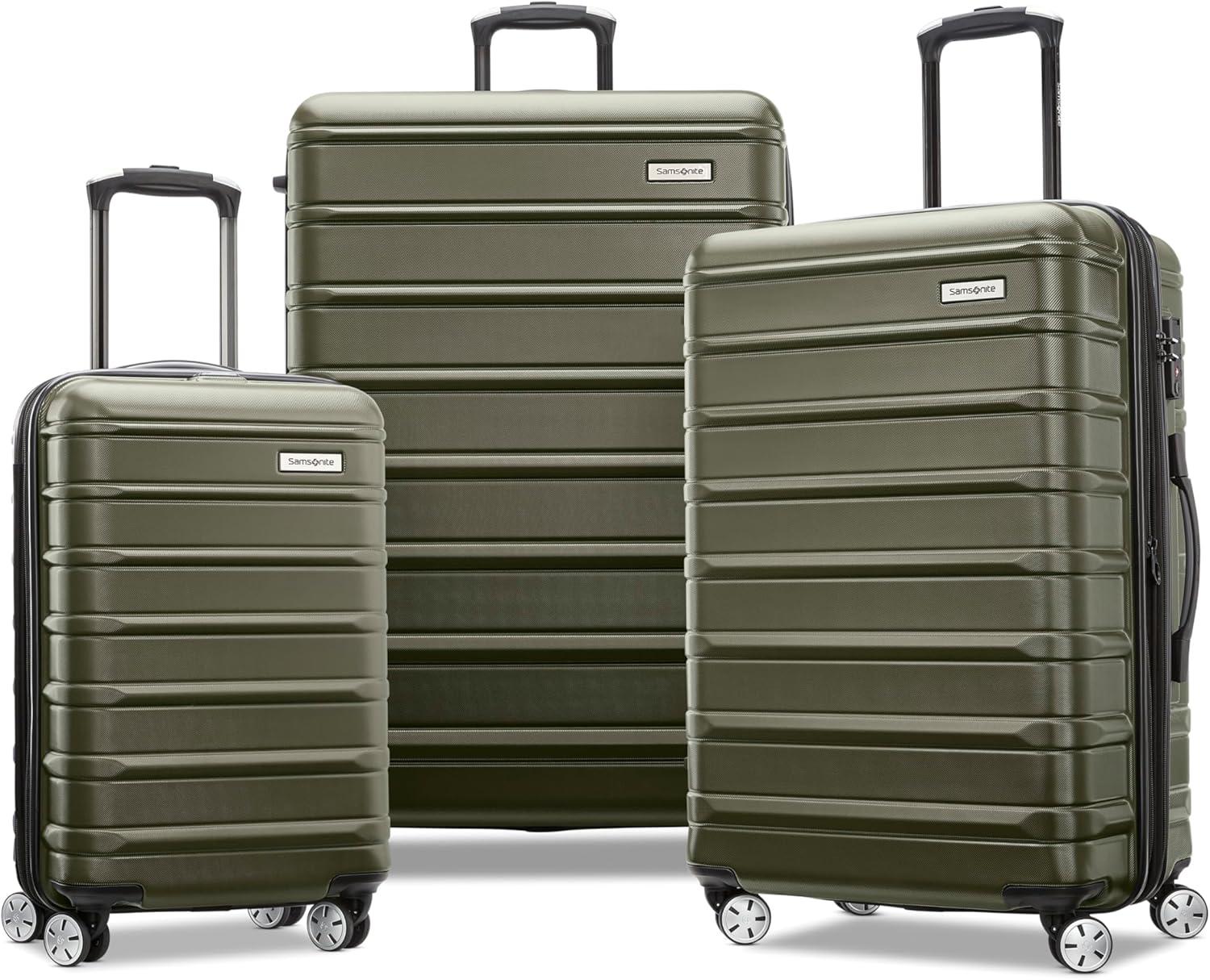 imageSamsonite Omni 2 Hardside Expandable Luggage with Spinner Wheels ICY Lilac 2Piece Set 1928Vita Olive