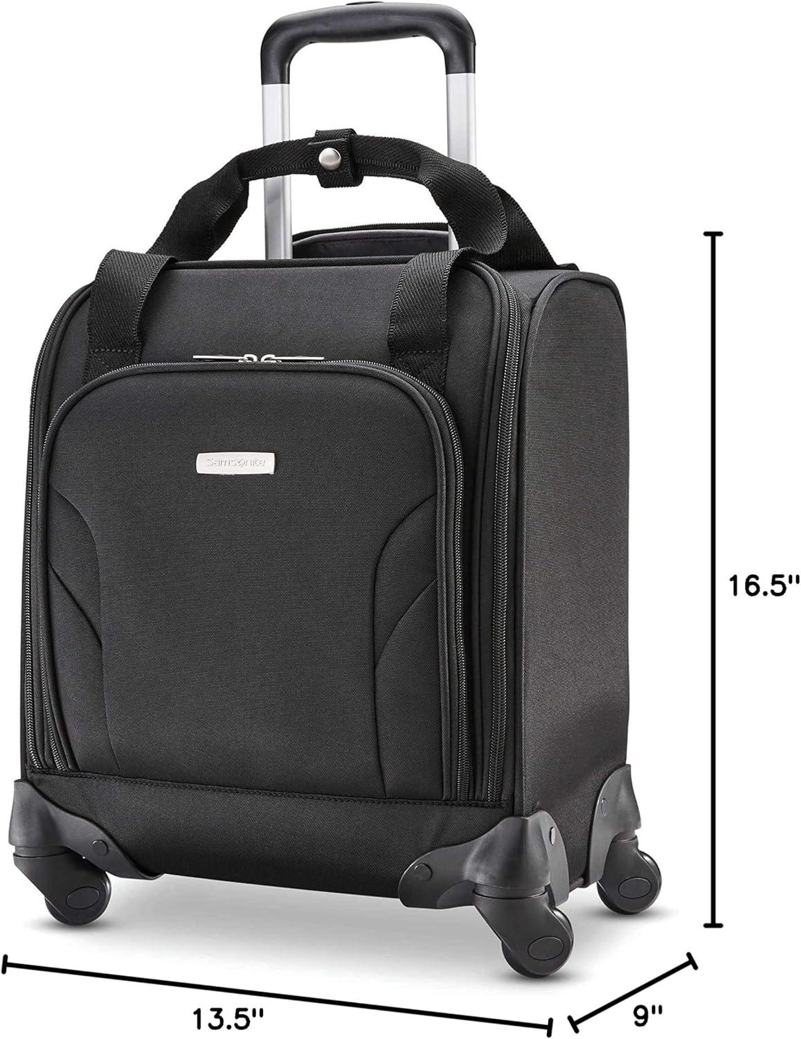 imageSamsonite Underseat CarryOn Spinner With USB Port Ocean One SizeJet Black