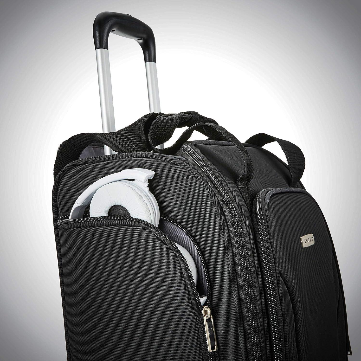imageSamsonite Underseat CarryOn Spinner With USB Port Ocean One SizeJet Black