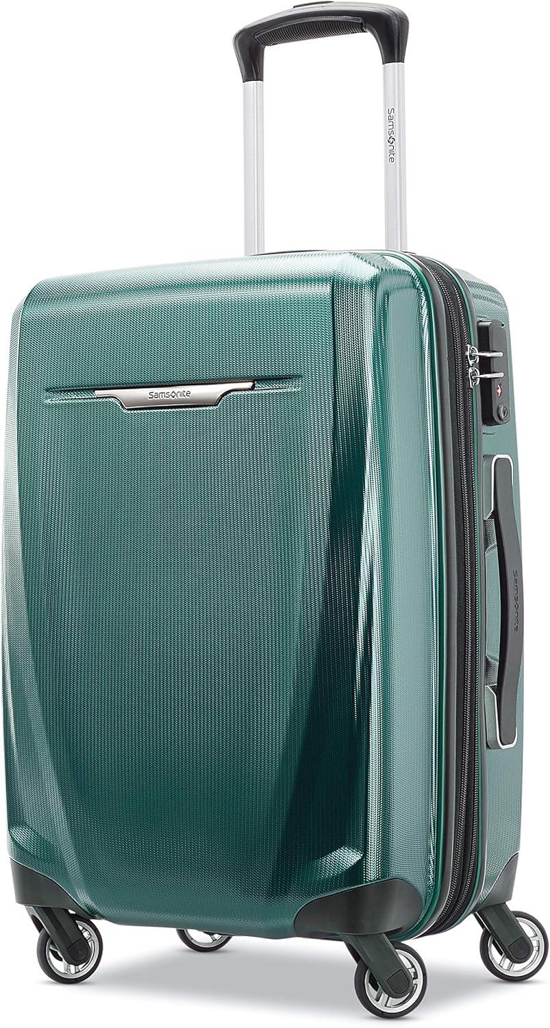 imageSamsonite Winfield 3 DLX Hardside Expandable Luggage with Spinners Black CarryOn 20InchEmerald