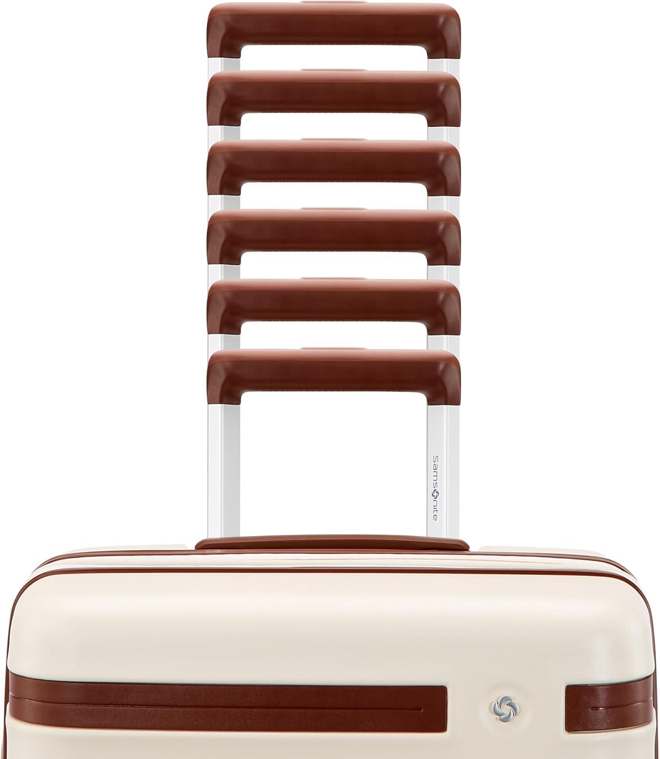 imageVirtuosa Hardside 21 Inch Carry On Luggage Airline Approved with 360 Spinner Wheels RightHeight Adjustable Handle Zippered WetPak TSA Lock Expandable Light Polycarbonate Shell Off WhiteOff White