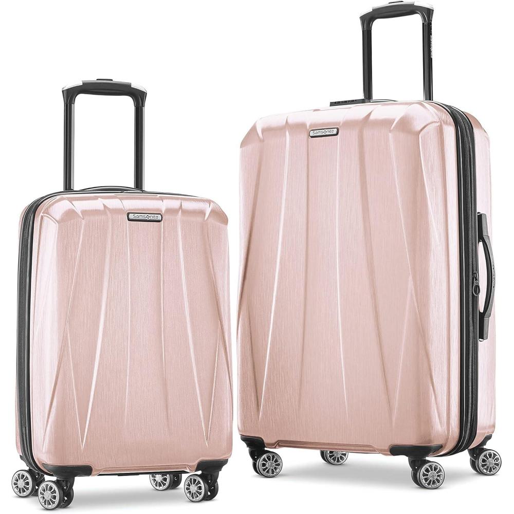 imageSamsonite Centric 2 Hardside Expandable Luggage with Spinner Wheels Silver CarryOn 20InchBlossom Pink