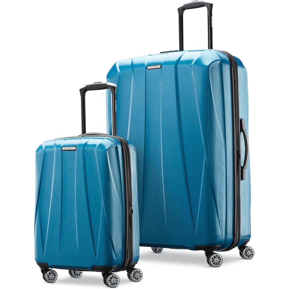 imageSamsonite Centric 2 Hardside Expandable Luggage with Spinner Wheels Silver CarryOn 20InchCaribbean Blue