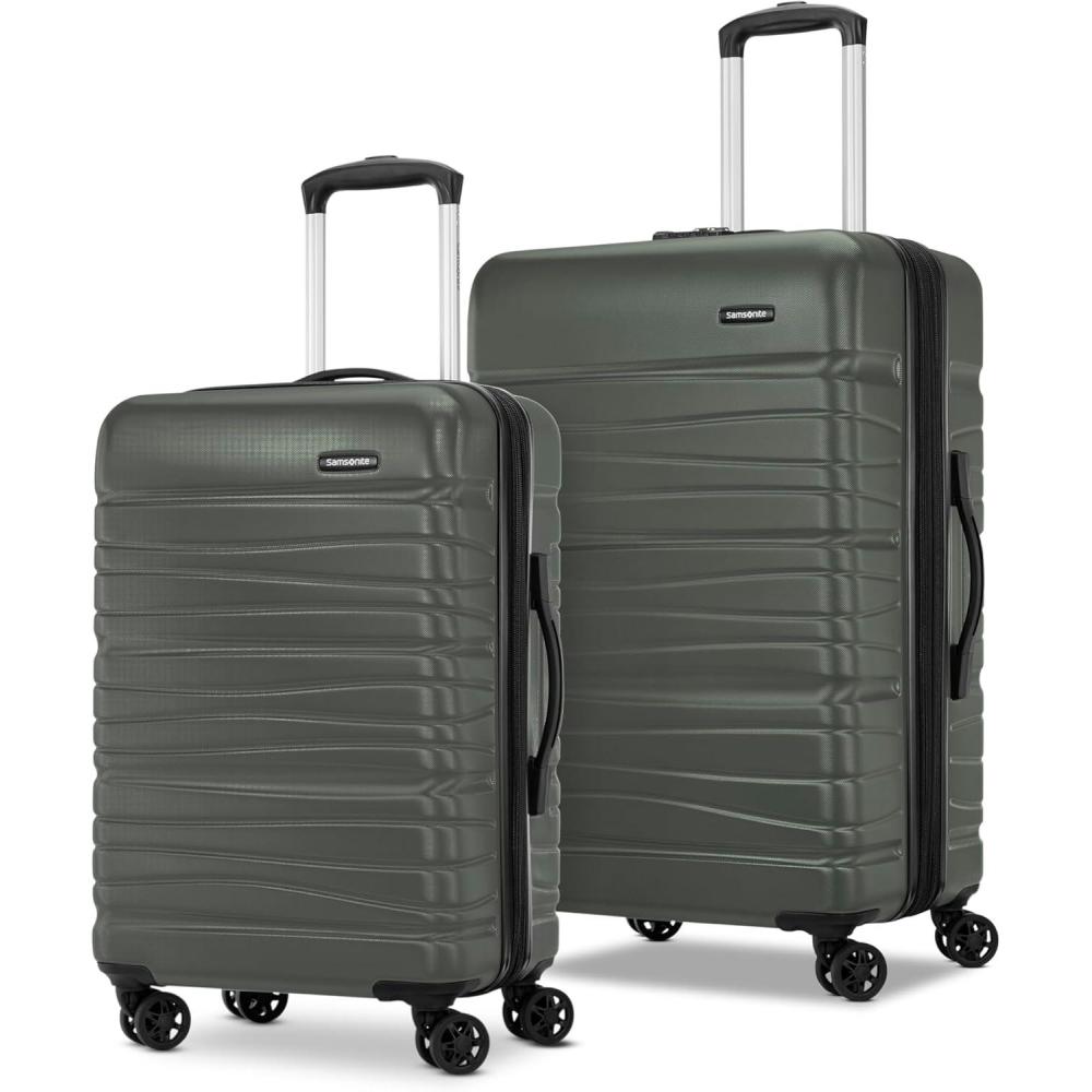 imageSamsonite Evolve SE Hardside Expandable with Double Spinner Wheels 2PC SET COM PurpleArmy Green