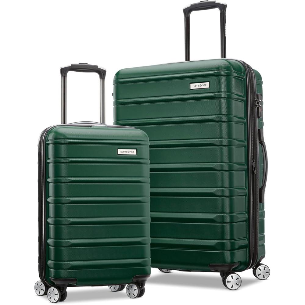 imageSamsonite Omni 2 Hardside Expandable Luggage with Spinner Wheels ICY Lilac 2Piece Set 1928Emerald Green