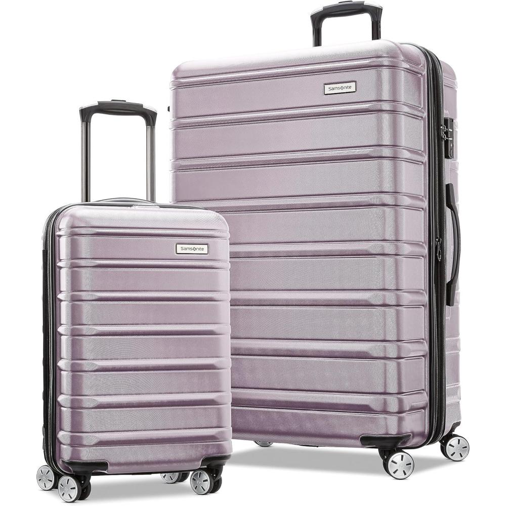 imageSamsonite Omni 2 Hardside Expandable Luggage with Spinner Wheels ICY Lilac 2Piece Set 1928Icy Lilac