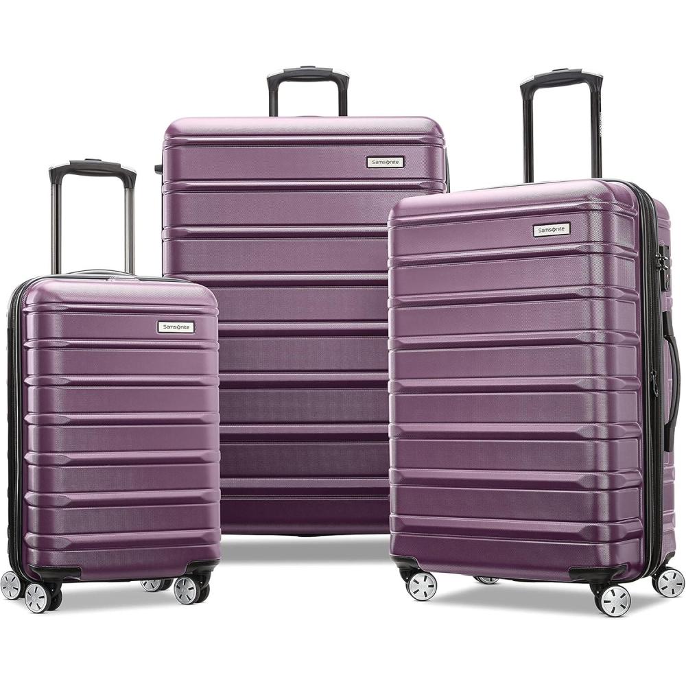 imageSamsonite Omni 2 Hardside Expandable Luggage with Spinner Wheels ICY Lilac 2Piece Set 1928Purple