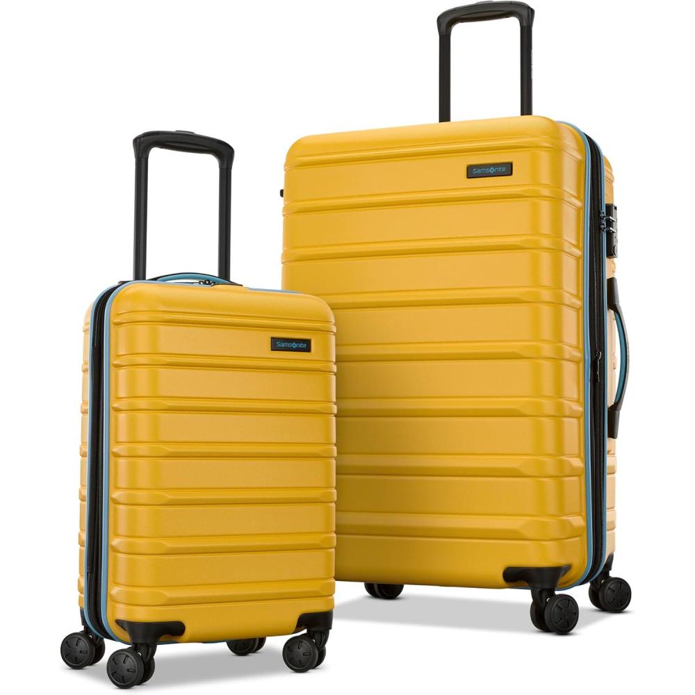 imageSamsonite Omni 2 Hardside Expandable Luggage with Spinner Wheels ICY Lilac 2Piece Set 1928Sunflower Yellow