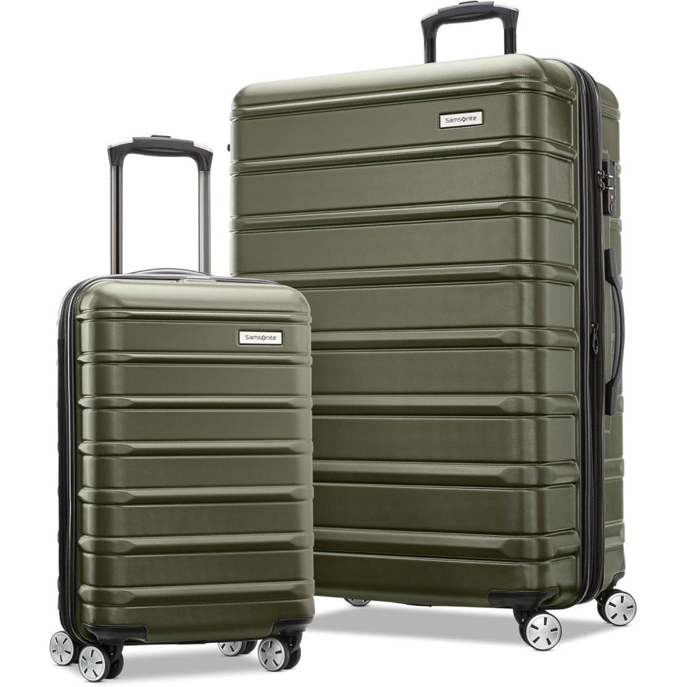 imageSamsonite Omni 2 Hardside Expandable Luggage with Spinner Wheels ICY Lilac 2Piece Set 1928Vita Olive