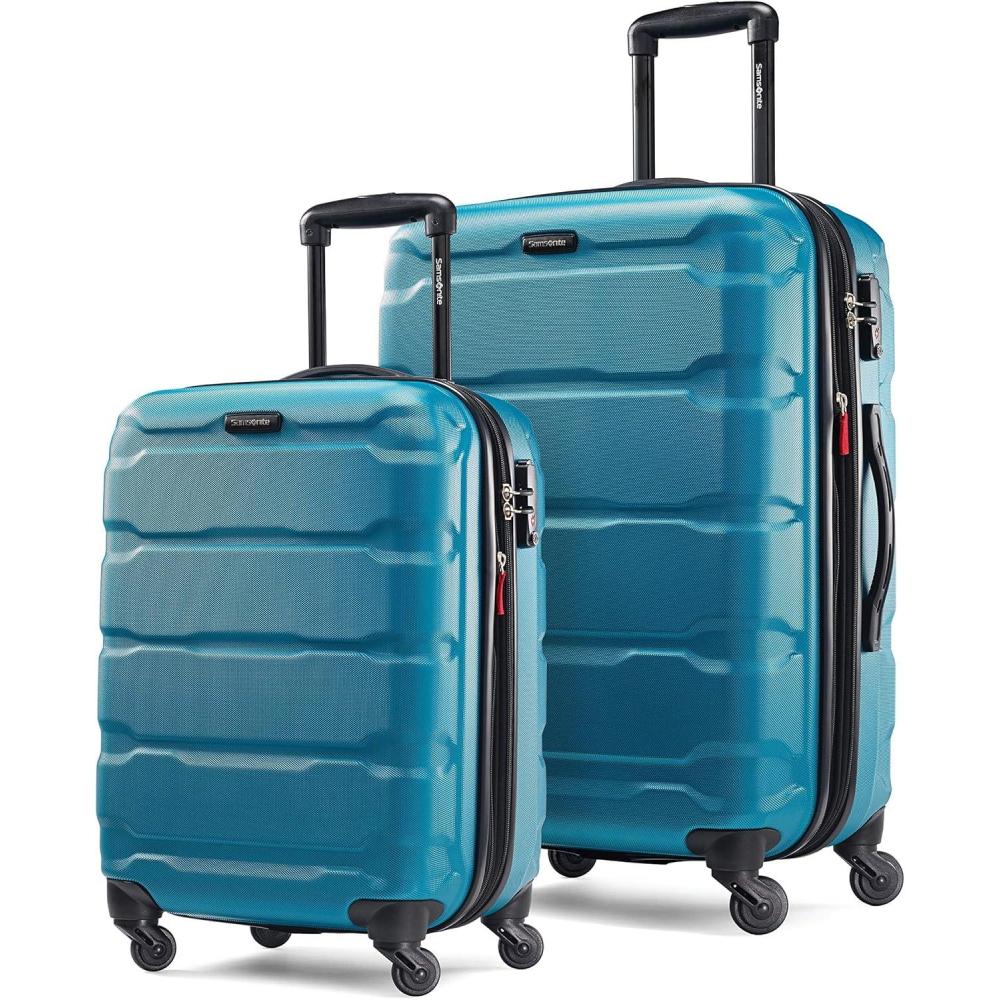 imageSamsonite Omni PC Hardside Expandable Luggage with Spinner Wheels Caribbean Blue CarryOn 20InchCarribbean Blue