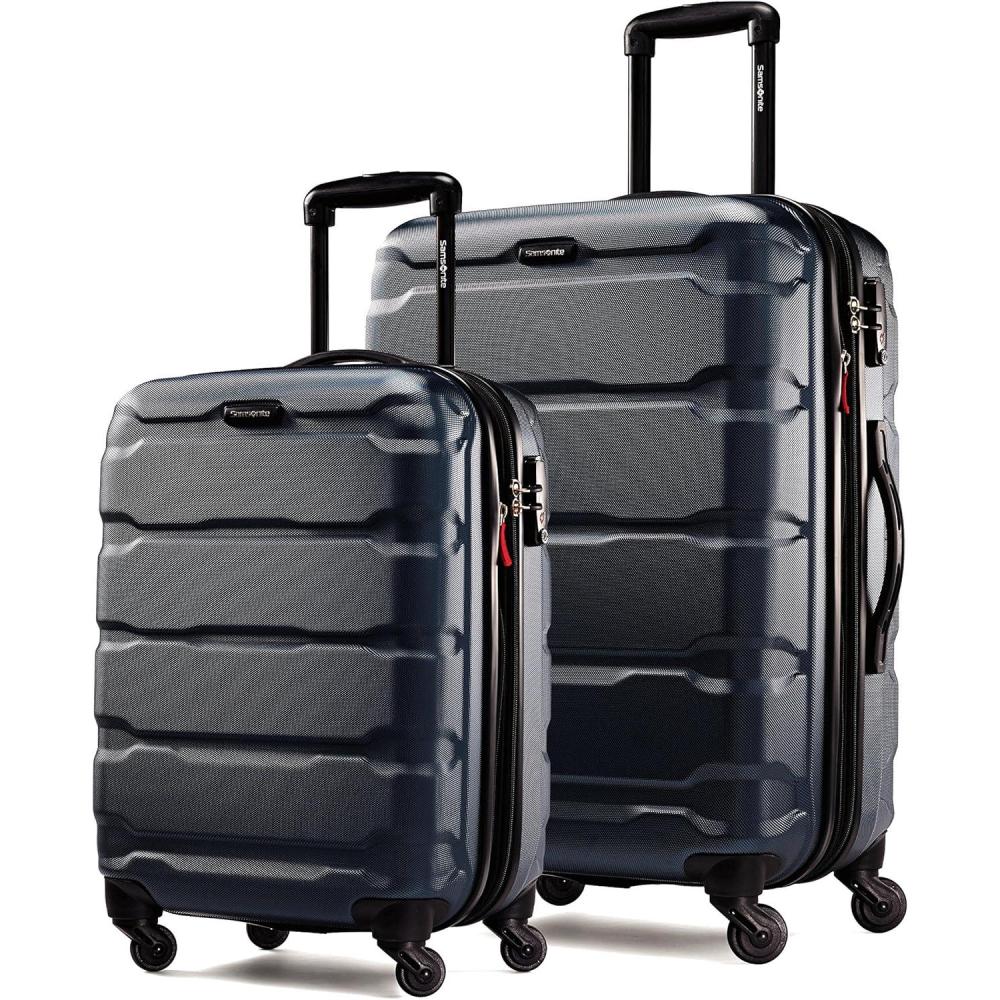 imageSamsonite Omni PC Hardside Expandable Luggage with Spinner Wheels Caribbean Blue CarryOn 20InchNavy