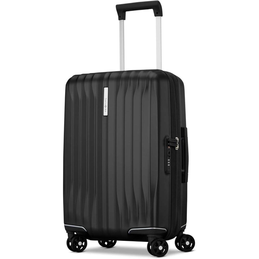 imageSamsonite UpLIFT CarryOn Hardside Luggage with Spinner Wheels  AirlineApproved TSA Lock Adjustable Handle System  Polycarbonate Hard Suitcase for Ultra Lightweight Travel  Elemental BluePhantom Black