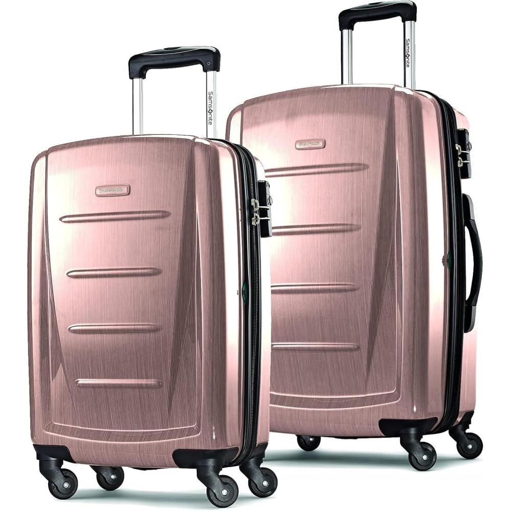 imageSamsonite Winfield 2 Hardside Luggage with Spinner Wheels CarryOn 20Inch Nordic BlueArtic Pink
