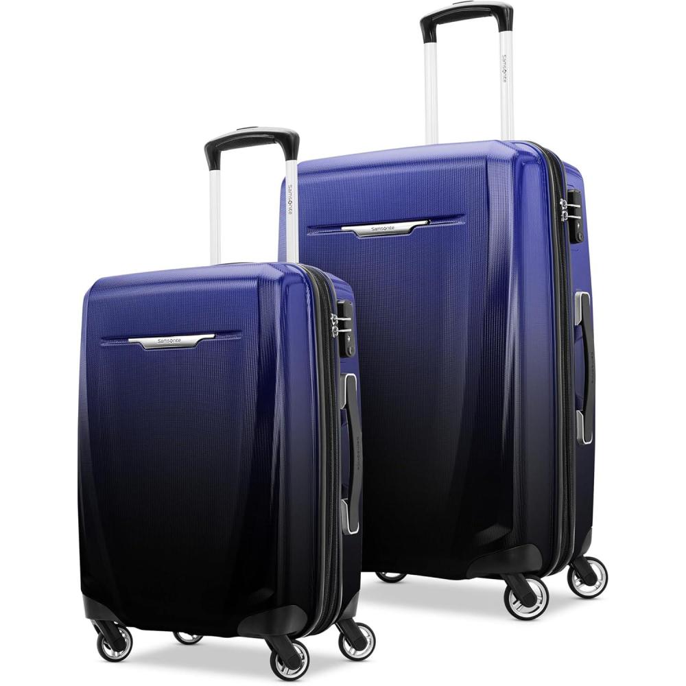 imageSamsonite Winfield 3 DLX Hardside Expandable Luggage with Spinners Black CarryOn 20InchRoyal Blue Ombre