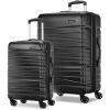 Samsonite Evolve SE Hardside Expandable with Double Spinner Wheels, 2PC SET (CO/M), Purple(Bass Black)