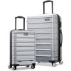 Samsonite Omni 2 Hardside Expandable Luggage with Spinner Wheels, ICY Lilac, 2-Piece Set (19/28)(Arctic Silver)