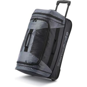 Samsonite Andante 2 Wheeled Duffel Bag – 28-Inch Durable Rolling Luggage with Inline Skate Wheels, Push-Button Handle & Spacious Compartments – Travel-Friendly and Lightweight – Riverrock/Black(Riverrock/Black)