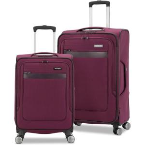 Samsonite Ascella 3.0 Softside Expandable Luggage with Spinner Wheels, 3-Piece Set (20/24/28), Sapphire Blue(Light Plum)
